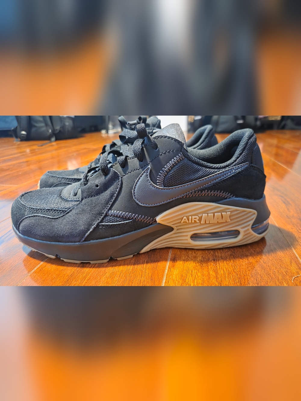 Nike Air Max Excee Black with Tan Midsole Accent